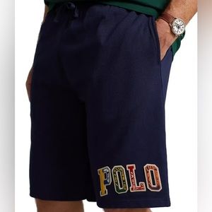 Polo Ralph Lauren Navy Blue Tartan Jersey Shorts
